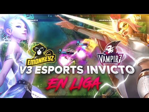 VAMPIR3 ESPORTS VS EMONKEYZ,V3 INVICTO EN LIGA SE LO JUEGA TODO 😱 | LOL WILD RIFT ESPAÑOL