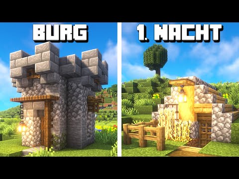 6 einfache Starterhäuser in Survival Minecraft | LarsLP