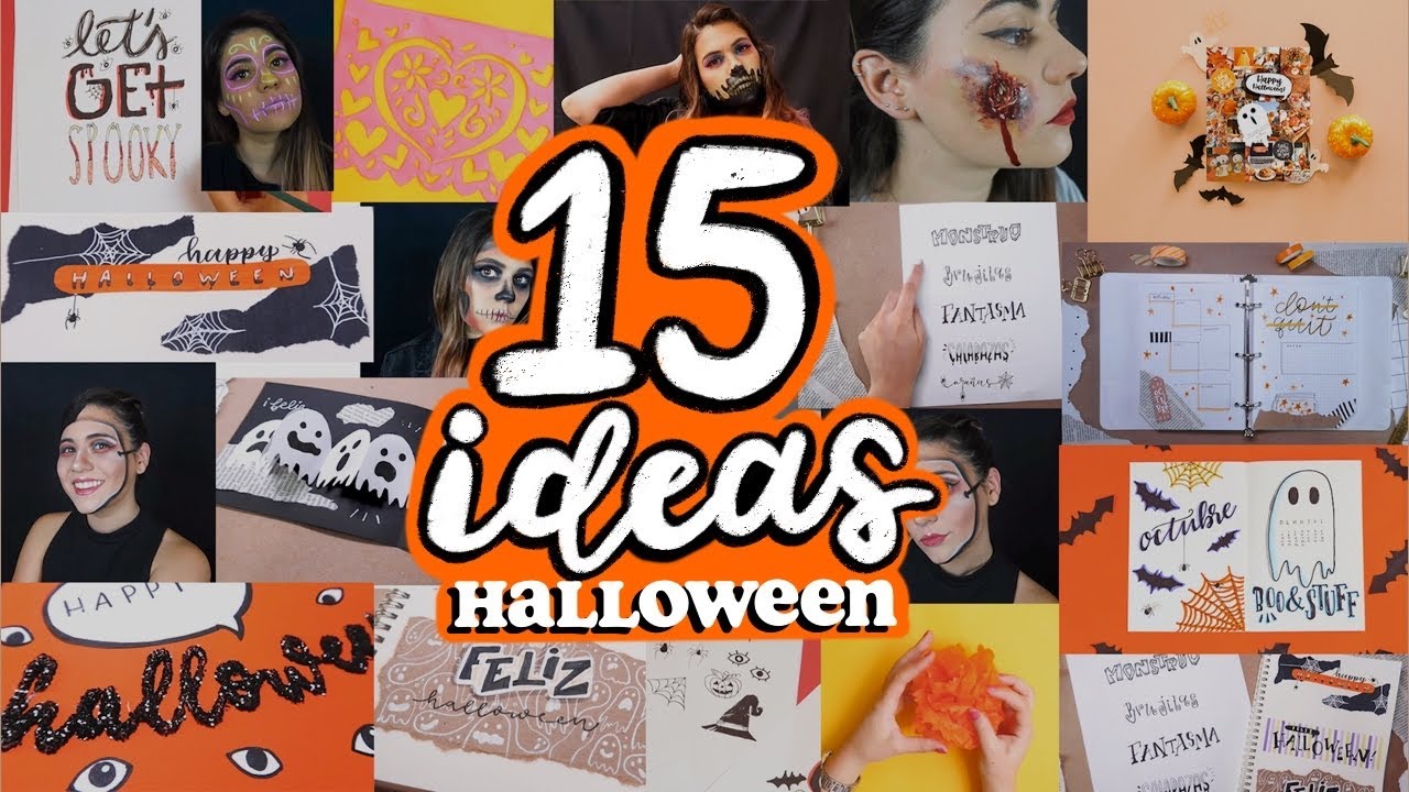 15 IDEAS HALLOWEEN! (Disfraz, letras, dibujos) Recopilación 🎃 Especial de octubre!