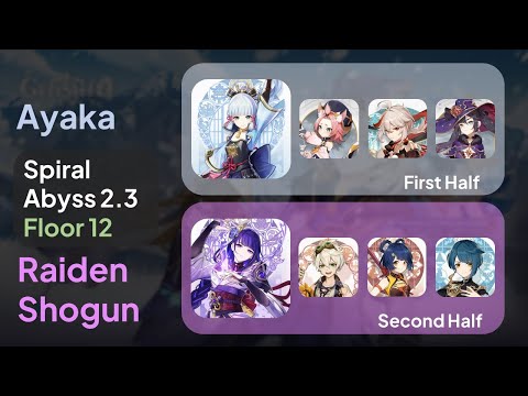 New Spiral Abyss 2.3 Floor 12 9 Stars - Ayaka & Raiden - Friend 2 Play 🤣