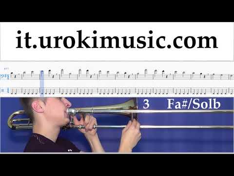 Corso di Trombone The Pink Panther - Theme Song Tablature Tab Parte#1 Esercita um-i276