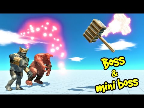 2 vs 2 Ogre lord and Ghor vs every boss and mini boss ARBS animal revolt battl;e simulator
