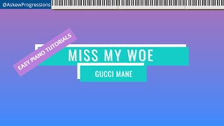 GUCCI MANE - MISS MY WOE - EASY PIANO TUTORIAL by ASKEWPROGRESSIONS