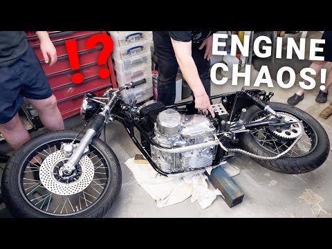 The BEST Way To Install a Honda CB750 Engine Into a Frame | CB750 SOHC Cafe Racer Project Bike | 22