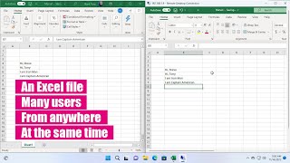 Create 1 Excel file for multiple users from anywhere