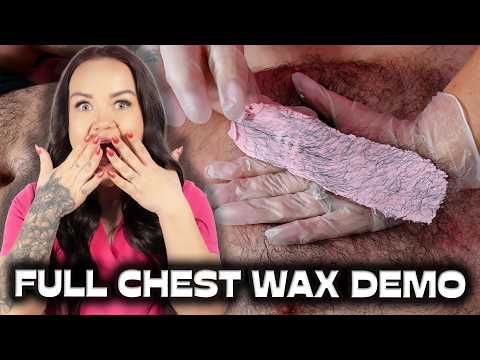 Chest Waxing for Dense Hair | First Time Male Client Tutorial with Rebel Wax