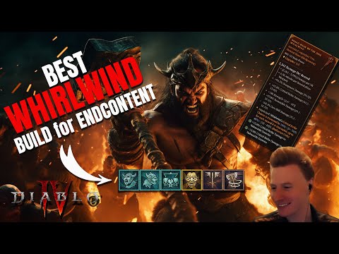 The Actual BEST Whirlwind Barbarian Endgame Build Speed Farming Diablo 4