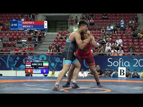 GOLD GR - 110 kg: R. KURDYAN (ARM) v. S. MIKAEILI (IRI)
