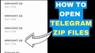 How to open telegram Zip file