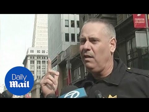 Window washer survives 10-storey fall after landing on car - Daily Mail