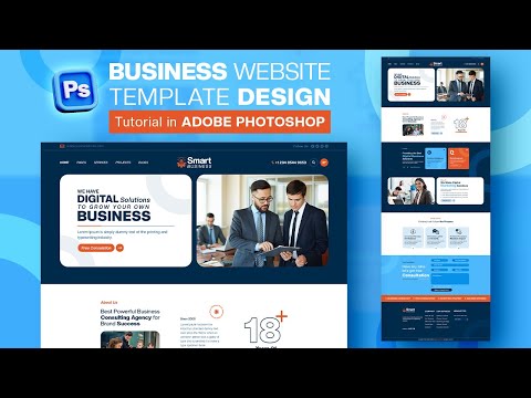 How to Design a Business Website Template Adobe Photoshop Tutorial Speed Art Grafix Mentor