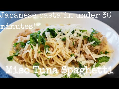 Miso Tuna Spaghetti How to make a Fusion pasta dish in 30 minutes! | Kurumicooks Japanese Cooking