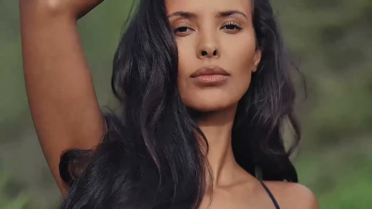 On set with Maya Jama for AP Swim 2026