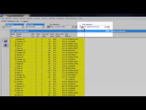 Crystal Herd Management software: changing multiple animals from one group to another.