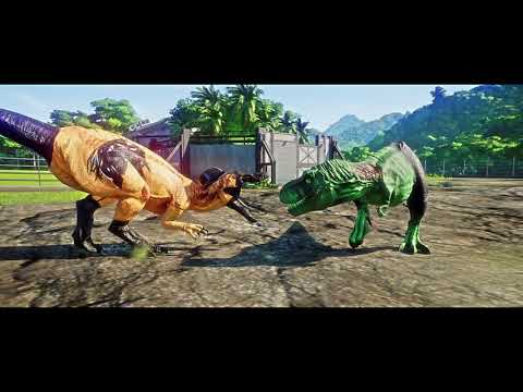 Epic Dinosaur Battle: T REX vs. Spiderman, Godzilla,and Aquaman! in un Combattimento Spettacolare!"