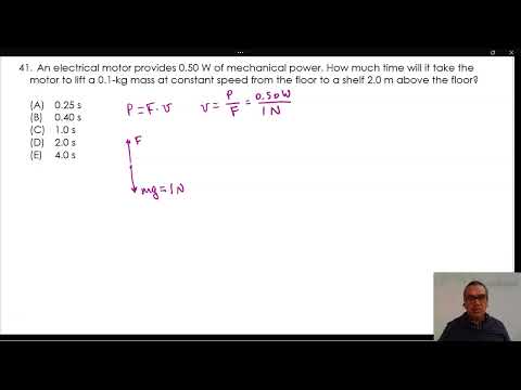 3.4-09 Power Exerted by a Motor to Lift a Weight at Constant Speed