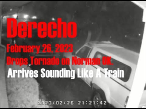 2/26/2023 Norman Oklahoma Mesocyclone sound prior to dropping a tornado as it passed by.