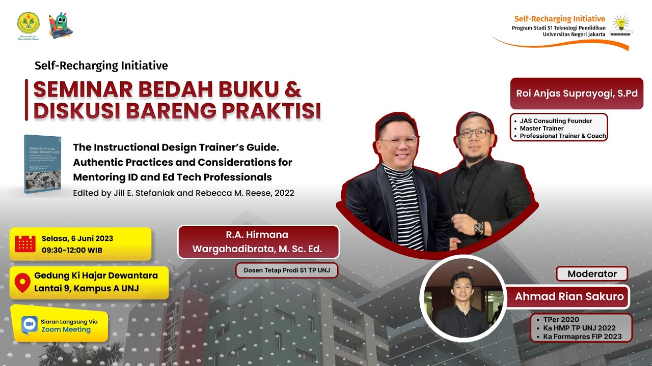 Self Recharging Initiative: Seminar Bedah Buku & Diskusi Bareng Praktisi