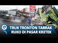 Rekaman CCTV Detik Detik Mengerikan Truk Rem Blong Tabrak Deretan Ruko Di Pasar Kertek Wonosobo