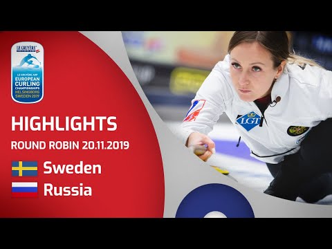 HIGHLIGHTS: Sweden v Russia – round robin – Le Gruyère AOP European Curling Championships 2019