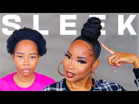 How To: EASIEST Top Knot Bun Ever On Natural Hair 101...