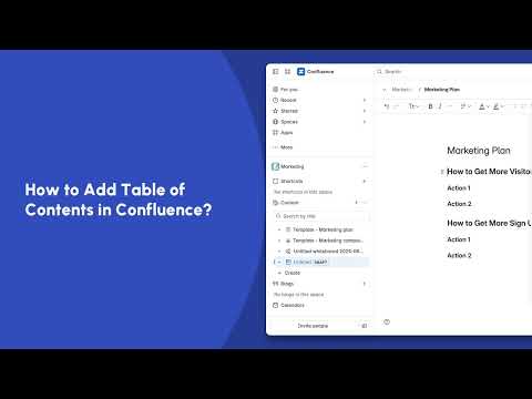 How to Add Table of Contents in Confluence? | Confluence Tutorials | Trainn