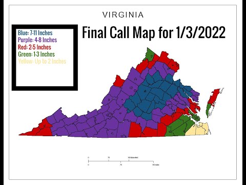 Virginia Snowstorm 1/3/2022 Final Update