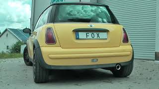 Video: Fox Edelstahl Sportauspuff-Komplettanlage ab Kat Mini One u. Cooper R50 Video: Fox Edelstahl Sportauspuff-Komplettanlage ab Kat Mini One u. Cooper R50