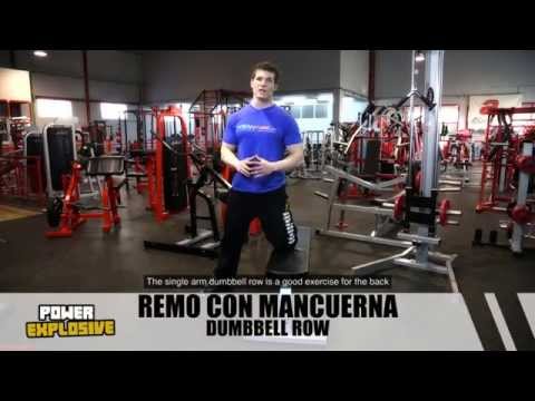 Remo con mancuernas