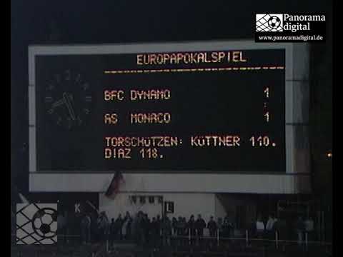 Frank Rohde nach 90‘ und Eike Küttner nach 120‘: BFC Dynamo-AS Monaco 1:1 n.V., 01.11.1989