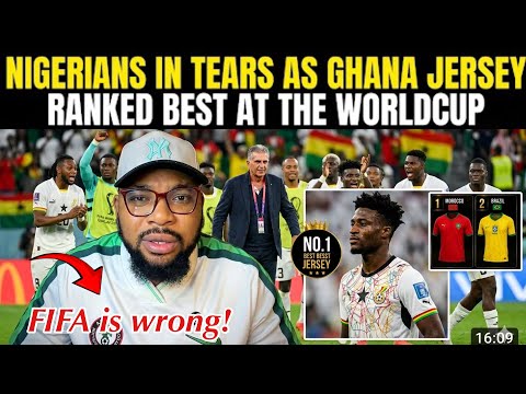 E-CHOKE‼️ NIGERIANS IN DISBELIEF😩 AS GHANA🇬🇭 JERSEY RANKED NO 1, BRAZIL SECOND 