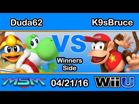 MSM 42: Dude62 (Yoshi, DDD) Vs. K9sBruce (Diddy) Winners Side - Smash Wii U
