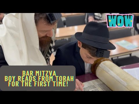 Bar-Mitzvah boy reads from Torah for the very first time!!!