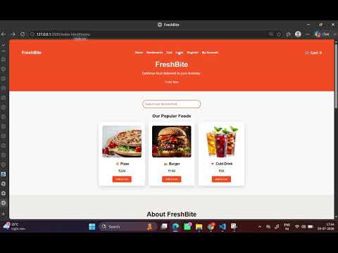 Task Submission - DAS003800 - FreshBite - Online Food Ordering