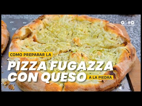PIZZA FUGAZZA con QUESO | Receta a la PIEDRA (estilo Argentino)