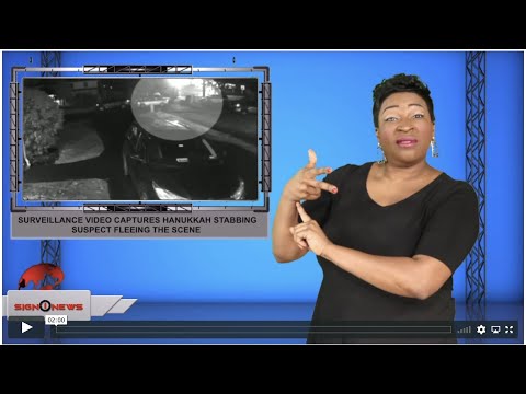 Surveillance video captures Hanukkah stabbing suspect fleeing the scene (ASL - 12.30.19)