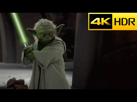 Yoda vs El Conde Dooku | Star Wars El Ataque De Los Clones | (Audio latino) [4K HDR]