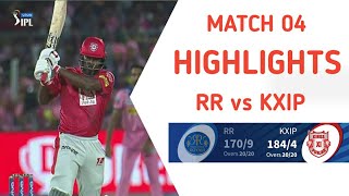 IPL 2019 : 4th Match - RR vs KXIP Full Match Highlights | IPL 2019 Rajasthan Royals vs Punjab HIGHLI