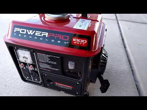 Power Pro Technology 1000 Watt Generator - Running a full size LG refrigerator