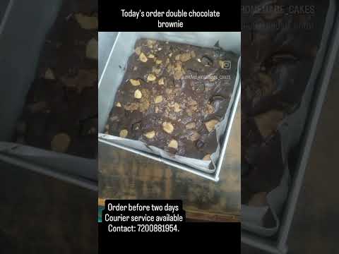 today's order eggless double chocolate brownie#shorts#brownies#trending#eggless#homemade#pondicherry
