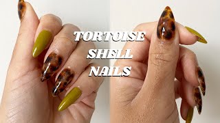 EASY TORTOISE SHELL NAIL ART TUTORIAL + How To Make Press On Nails