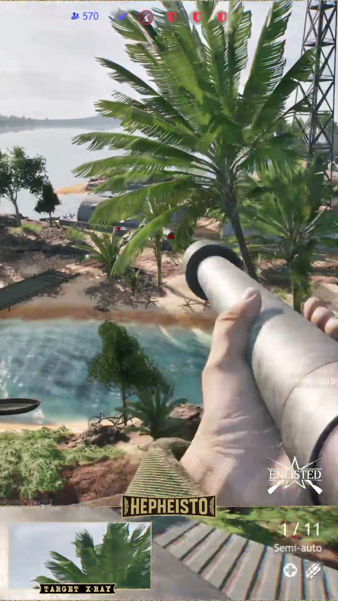 Paratrooper eliminates M4A3 Tank with Type 5 Rocket Launcher