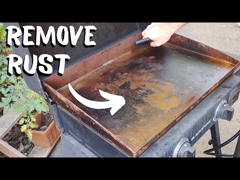 YouTube video about: How to get rust off flat top grill?