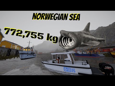 Russian Fishing 4 RF4 - Norwegian Sea - Personal record 772.755 kg Basking shark