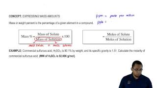 Mass Percent & Mole Fraction