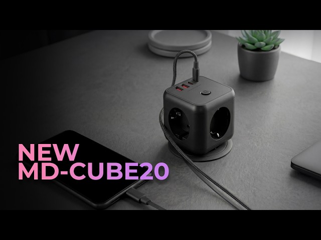 Mars Gaming Md-cube20 Powercube 3x Schuko 4x Usb Pd 20w Gan Blanco video