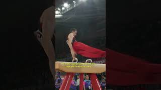 Canada's Jordan Carroll posts a higher score in pommel horse than reigning Olympic champion