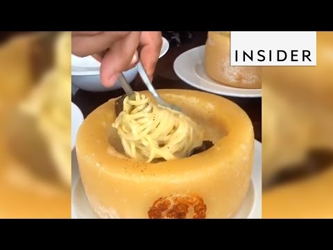 You can eat spaghetti out of your own personal cheese bowl