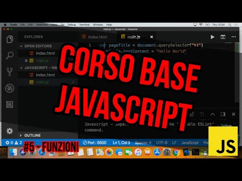 CORSO JAVASCRIPT ITALIANO   - 05 FUNZIONI E FUNZIONI ANONIME (ES6)