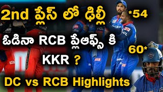 DC vs RCB Match Highlights | Delhi Capitals | IPL 2020 | RCB Playoffs | Telugu Buzz
